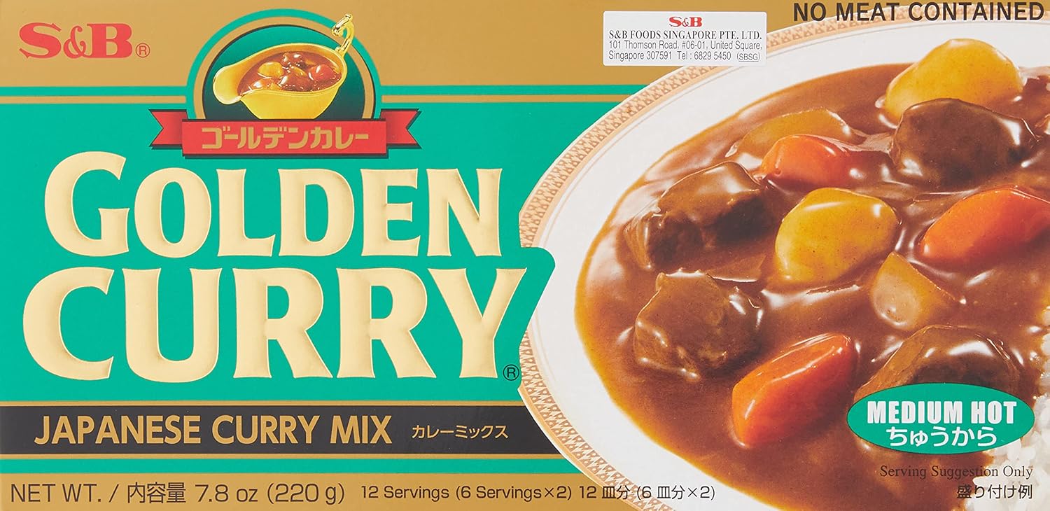 S&B Golden Japanese Curry Mix, Medium Hot